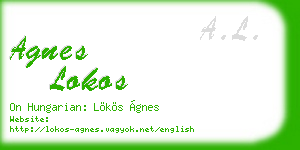 agnes lokos business card