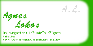 agnes lokos business card